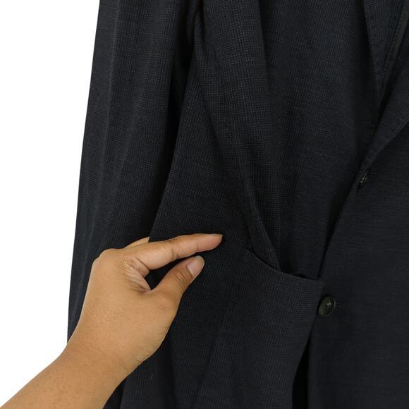 Canali Men US 48 Impeccabile Wool Blend Sports Blazer Blue Micro Check NEW FLAW - Picture 5 of 13